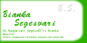 bianka segesvari business card